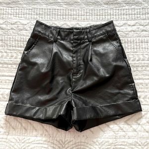 Black Leather shorts
